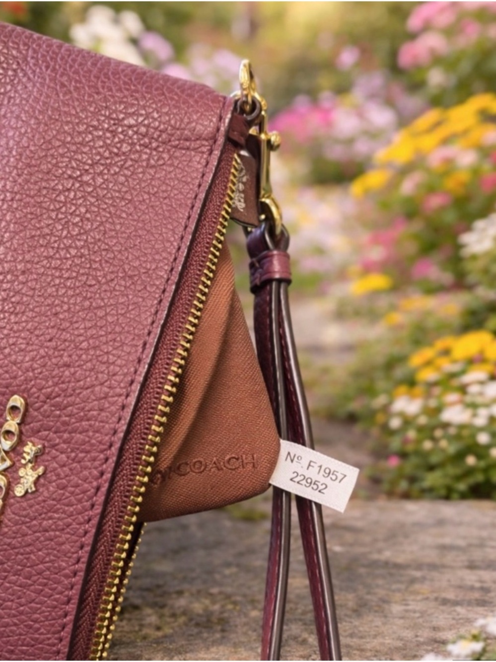 Coach Pink Leather Wristlet Clutch - Picture 6 of 6